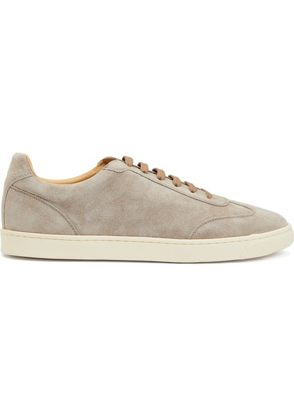 Bej Erkek Deri Sneaker
