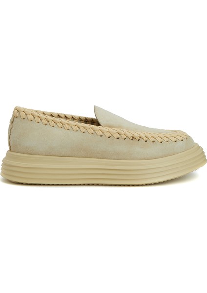 Bej Erkek Süet Espadril