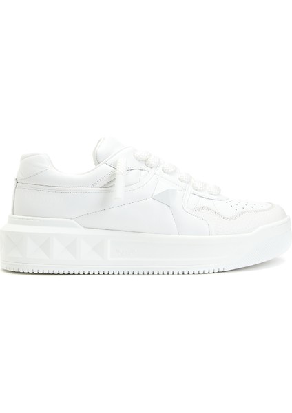 One Stud Beyaz Erkek Deri Sneaker