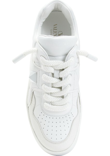 One Stud Beyaz Erkek Deri Sneaker