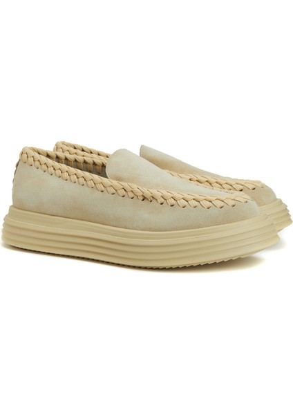 Bej Erkek Süet Espadril