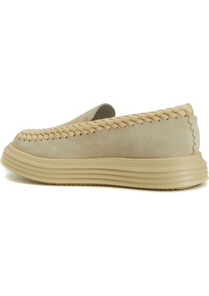 Bej Erkek Süet Espadril