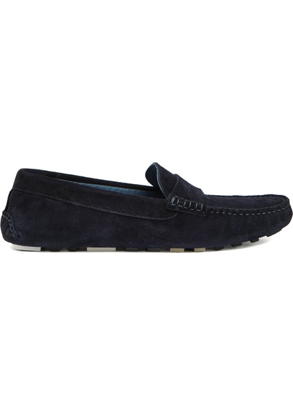 Lacivert Erkek Süet Loafer