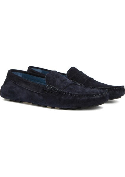 Lacivert Erkek Süet Loafer