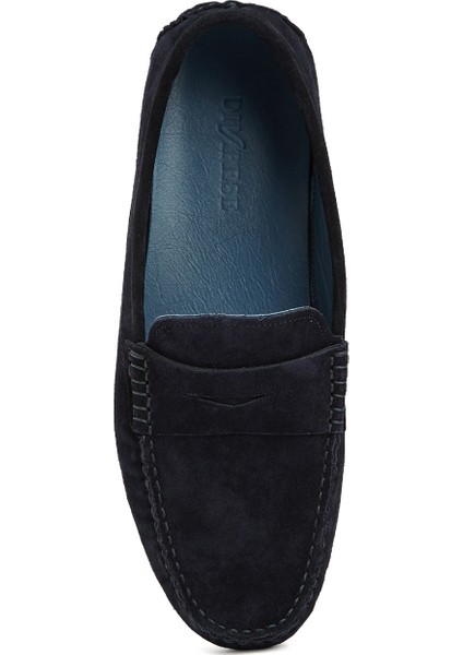 Lacivert Erkek Süet Loafer