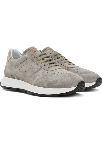 Gri Erkek Süet Sneaker