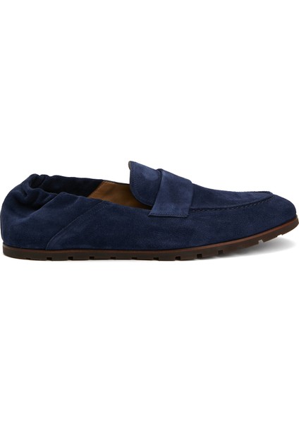 Lacivert Erkek Süet Loafer