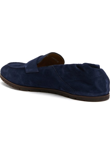 Lacivert Erkek Süet Loafer