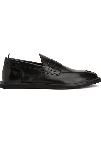 Siyah Erkek Deri Loafer