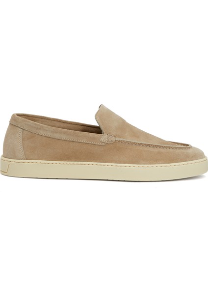 Bej Erkek Süet Loafer