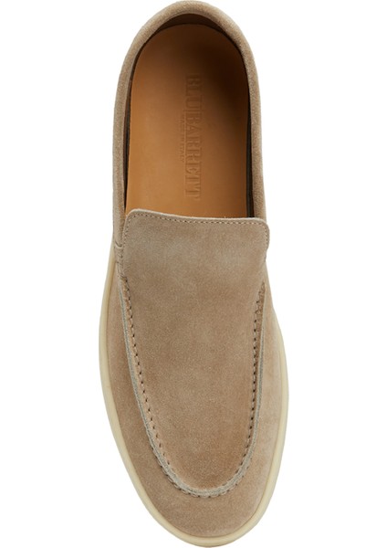 Bej Erkek Süet Loafer