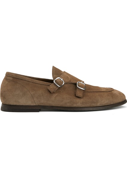 Koyu Gri Erkek Süet Loafer