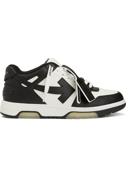 Siyah Beyaz Erkek Deri Sneaker
