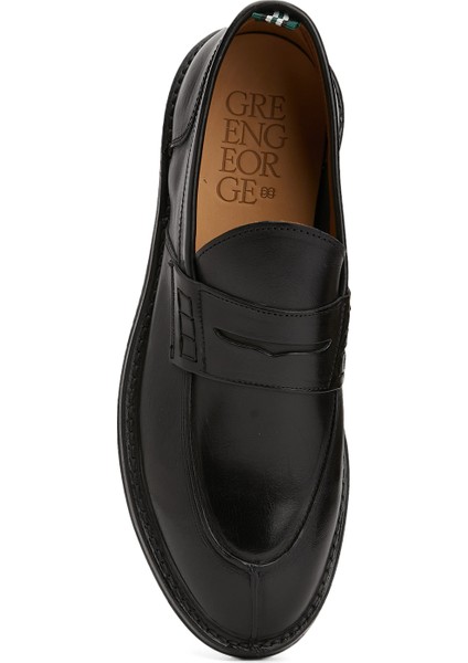 Siyah Erkek Deri Loafer