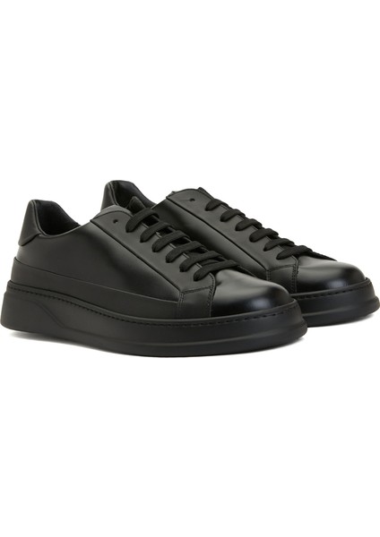 Siyah Erkek Deri Sneaker