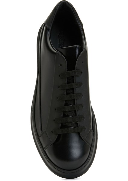 Siyah Erkek Deri Sneaker