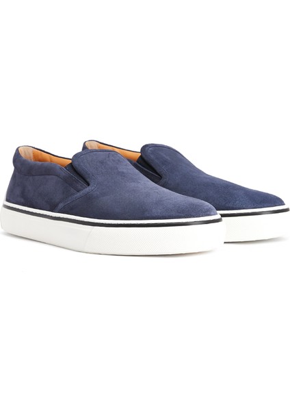 Lacivert Erkek Deri Sneaker