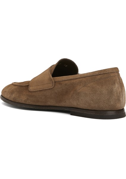 Koyu Gri Erkek Süet Loafer