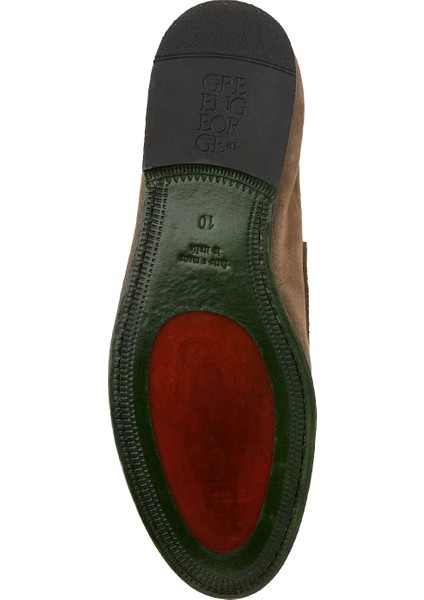 Koyu Gri Erkek Süet Loafer