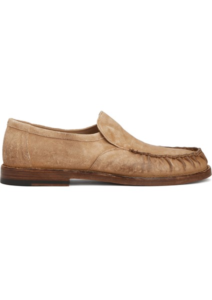 Bej Erkek Deri Loafer