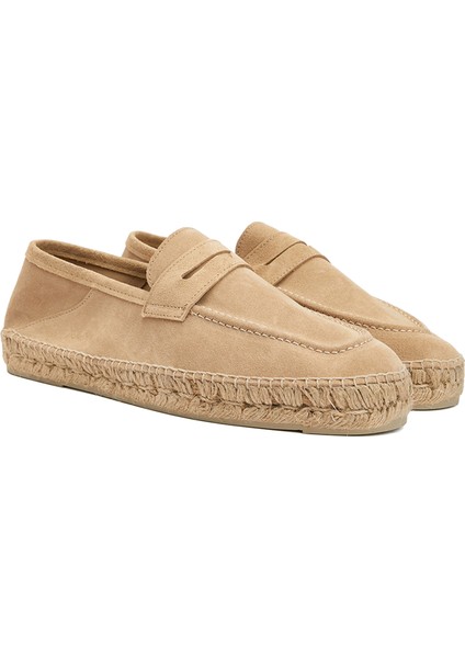Bej Erkek Deri Loafer