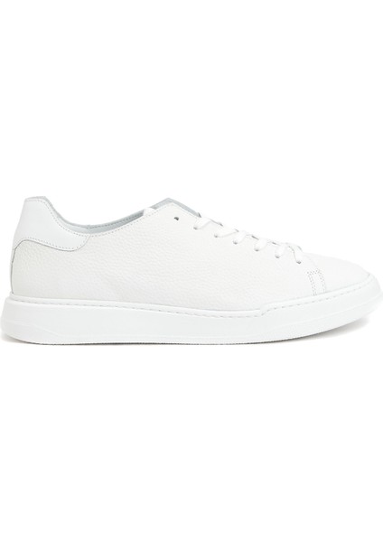 Beyaz Erkek Deri Sneaker