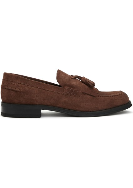 Kahverengi Erkek Süet Loafer
