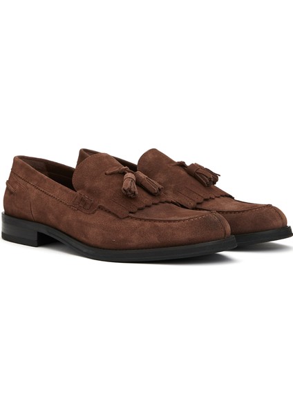 Kahverengi Erkek Süet Loafer
