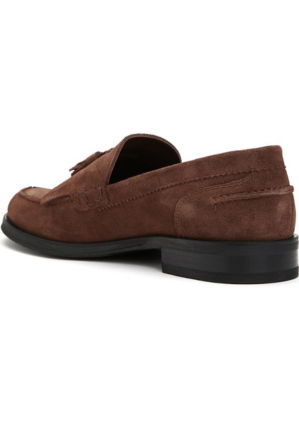 Kahverengi Erkek Süet Loafer