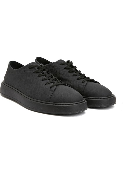Siyah Erkek Deri Sneaker