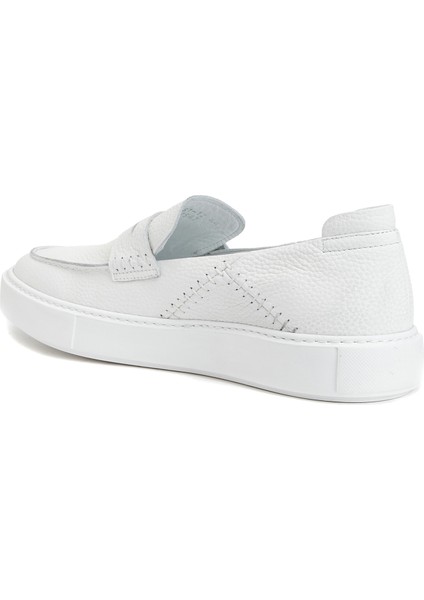 Beyaz Erkek Deri Loafer modelleri