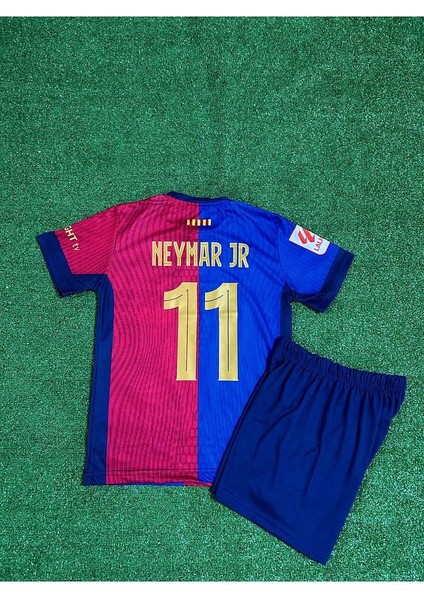 Barcelona Yeni Sezon Neymar Jr Iç Saha Çocuk Forması 4lü Set Şort+Çorap+Bileklik modelleri