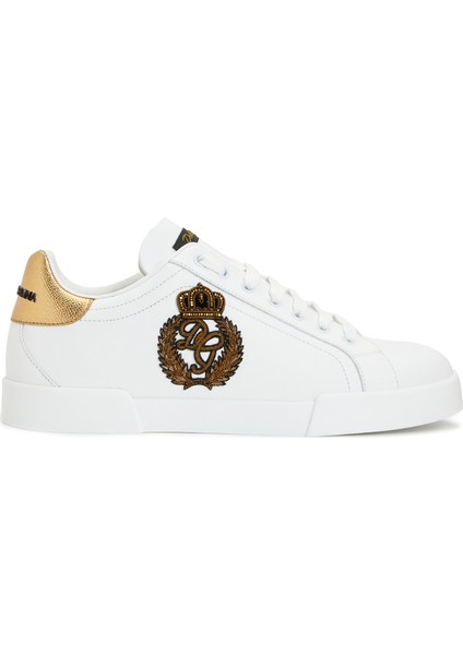 Beyaz Erkek Deri Sneaker