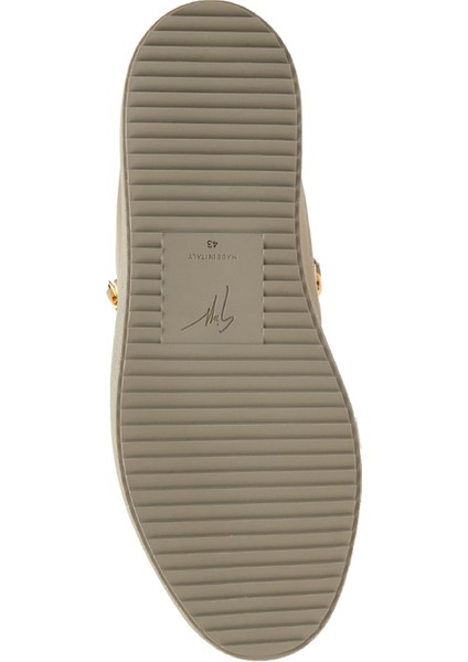 Kahverengi Logolu Erkek Deri Sneaker