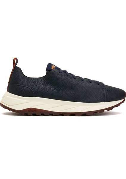 Lacivert Erkek Deri Sneaker