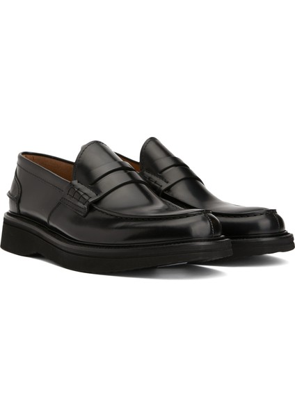 Siyah Erkek Deri Loafer