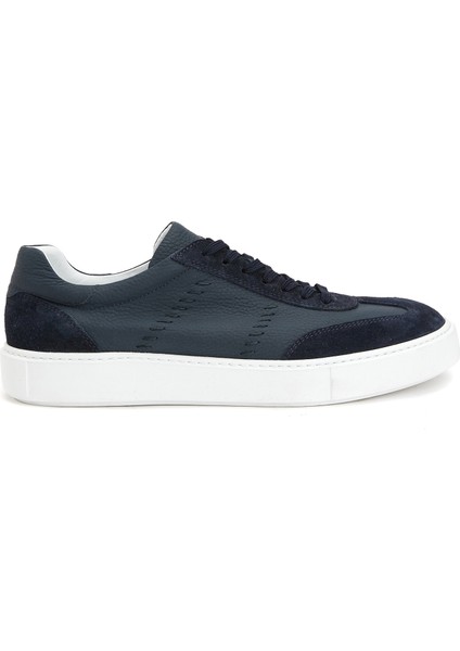 Lacivert Erkek Deri Sneaker
