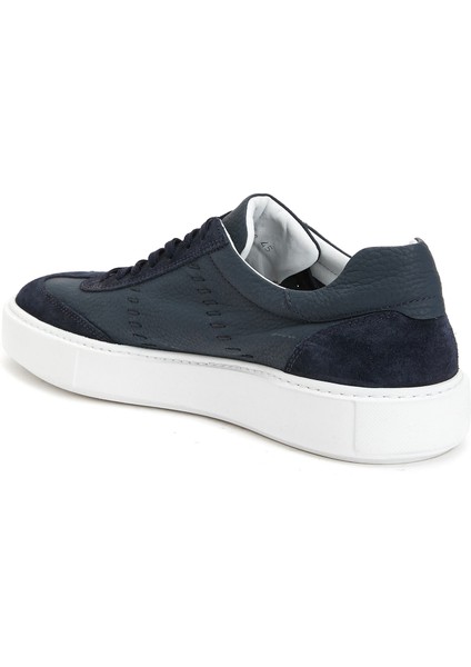 Lacivert Erkek Deri Sneaker