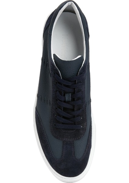 Lacivert Erkek Deri Sneaker
