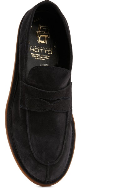 Lacivert Erkek Deri Loafer