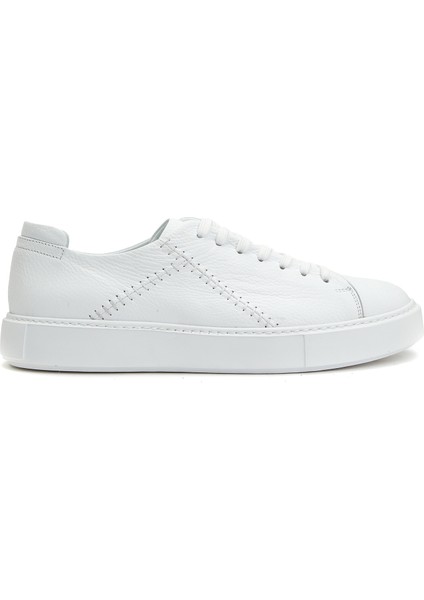 Beyaz Desenli Erkek Sneaker