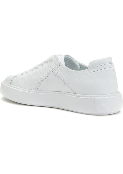 Beyaz Desenli Erkek Sneaker