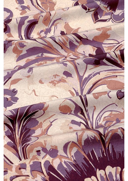Krem Flower Desen Twill Ipek Eşarp fiyatları