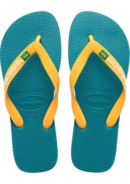 Brasil Yeşil Logolu Erkek Plaj Terliği