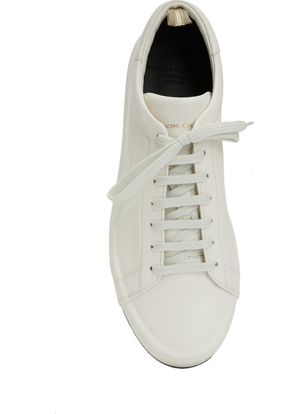 Essence Krem Erkek Deri Sneaker