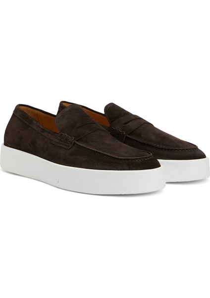 Kahverengi Erkek Süet Loafer