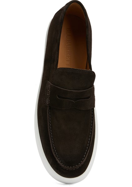 Kahverengi Erkek Süet Loafer