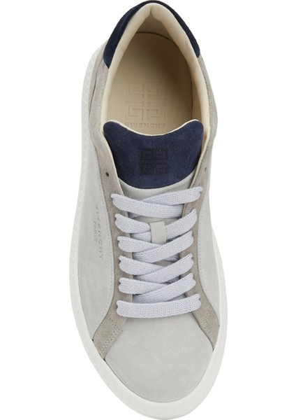 Krem Logo Detaylı Erkek Deri Sneaker fırsatları