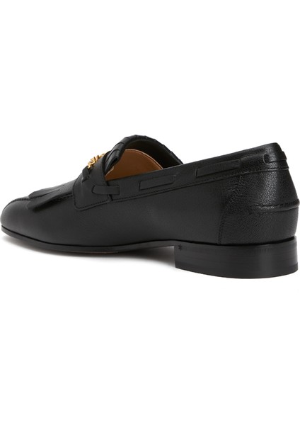 Vlogo Siyah Erkek Deri Loafer modelleri