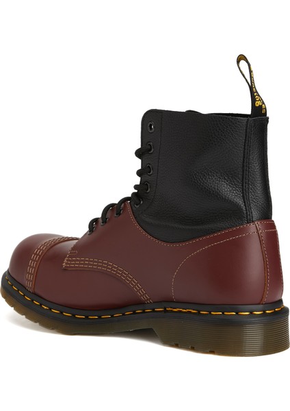 Dr.martens x Mm6 Siyah Kırmızı Erkek Deri Bot
